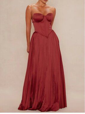 Fashion Nova Addison Satin Gown